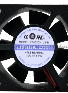 全新原装凯美 6020 12V 1.7W 6CM 双滚珠 KF0620H1LS-R 散热风扇