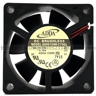 全新ADDA AD0612HB-C70GL 6020 12V 0.16A 6CM滚珠电源散热风扇