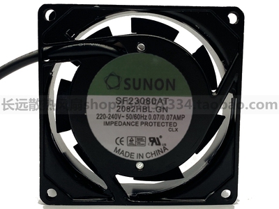 SUNON建准SF23080AT 2082HBL/HBT/HSL.GN 220V 8025 机箱散热风扇