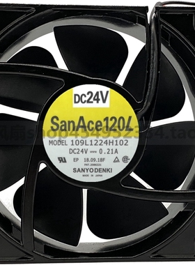 三洋 SanAce120L 12cm 12038 24V 0.21A 109L1224H102 双滚珠风扇