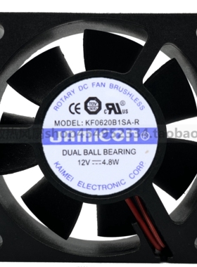 原装凯美 6020 12V 4.8W 6CM 双滚珠 KF0620B1SA-R 散热风扇