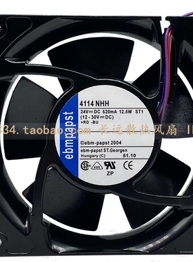 4114NH3/NH4/NH5/NH6 4114NHH/NHHR 24V 12038 ebmpapst散热风扇