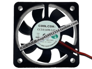 原装全新 COOLCOX CC5010M24S DC24V 0.04A 静音散热风扇