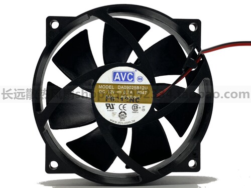 AVC 12V0.7A DA09025B12U 9025 9厘米圆形 主板CPU大风量调速风扇