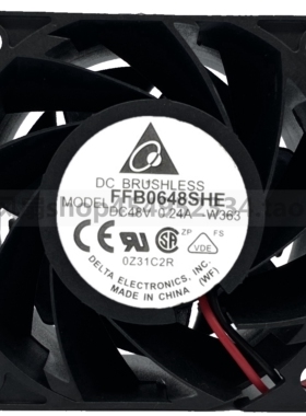 FFB0648SHE 台达 6038 dc48V 0.24A 6CM变频器散热风扇60X60X38MM