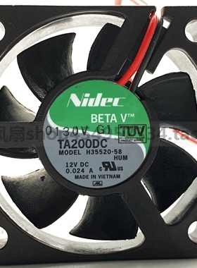 NIDEC TA200DC H35520-58 12V 0.024A 5CM 5015 3线 超静音风扇