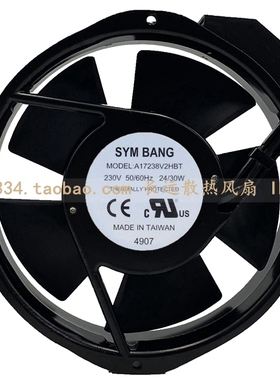 全新SYMBANG A17238V2HBT 230V 50/60Hz 24/30W 17238 散热风扇