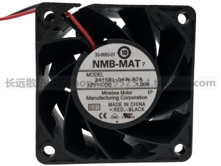 B76 6038 服务器散热风扇 2415RL E51 1.00A 04W 12V 日本NMB 6CM