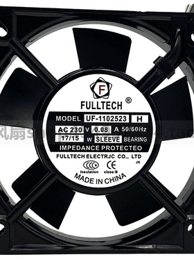 原装福风 FULLECH UF-1102523H 230V 0.08A 17/15W 11cm 散热风扇