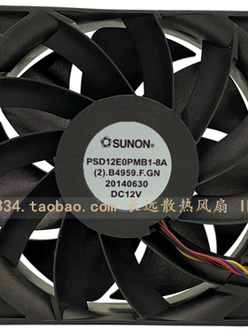 原装 SUNON PSD12E0PMB1-8A 12V 43.20W 14CM 14038 4线散热风扇