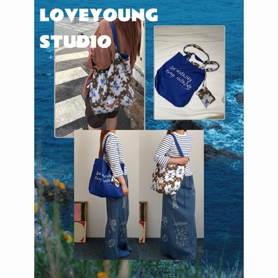 loveyoung原创克莱因蓝色布袋