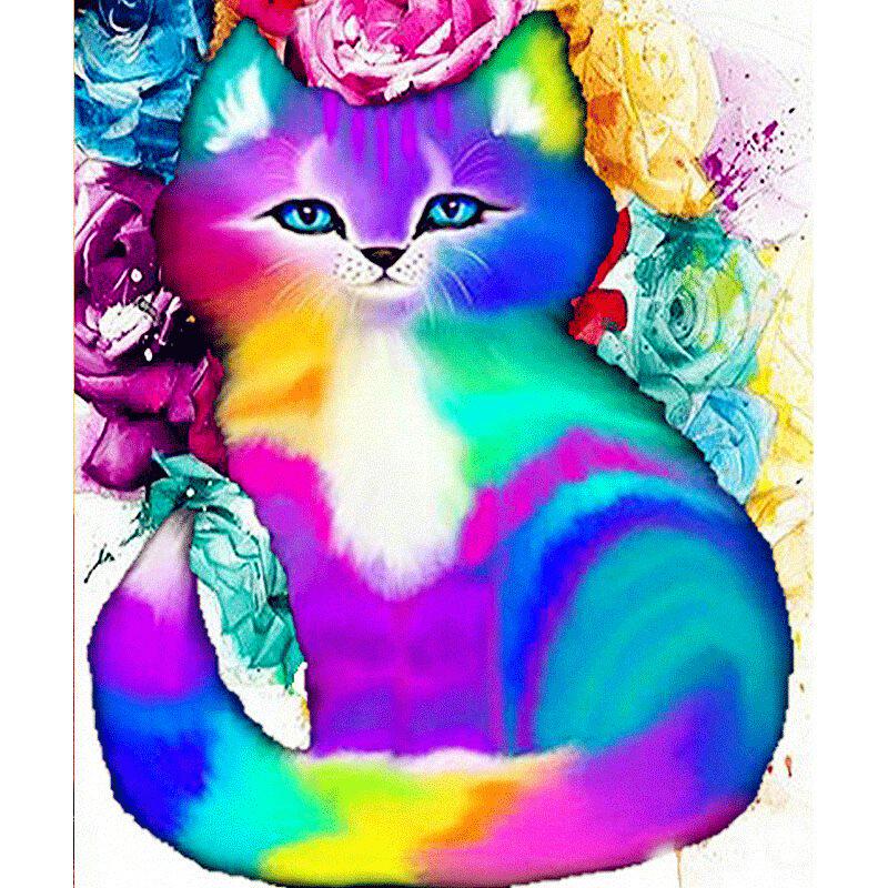 DIY diamond painted color cat在类目 家居饰品, 其他工艺饰品中 - 来自Buy2taobao.com提供专业的淘宝代购服务