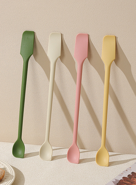 食品级硅胶搅拌棒咖啡勺加长搅奶棒调酒勺蜂蜜勺长柄刮刀牛油抹刀