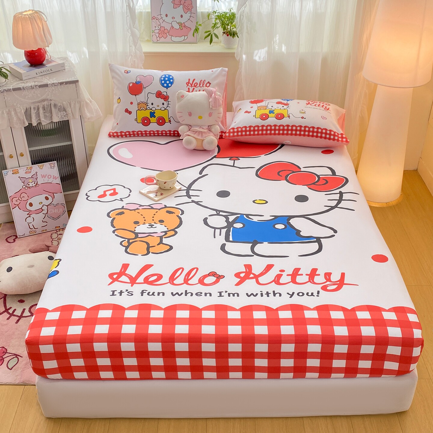 大版印花纯棉床笠单件100全棉卡通儿童防滑床罩宿舍床单人床垫套