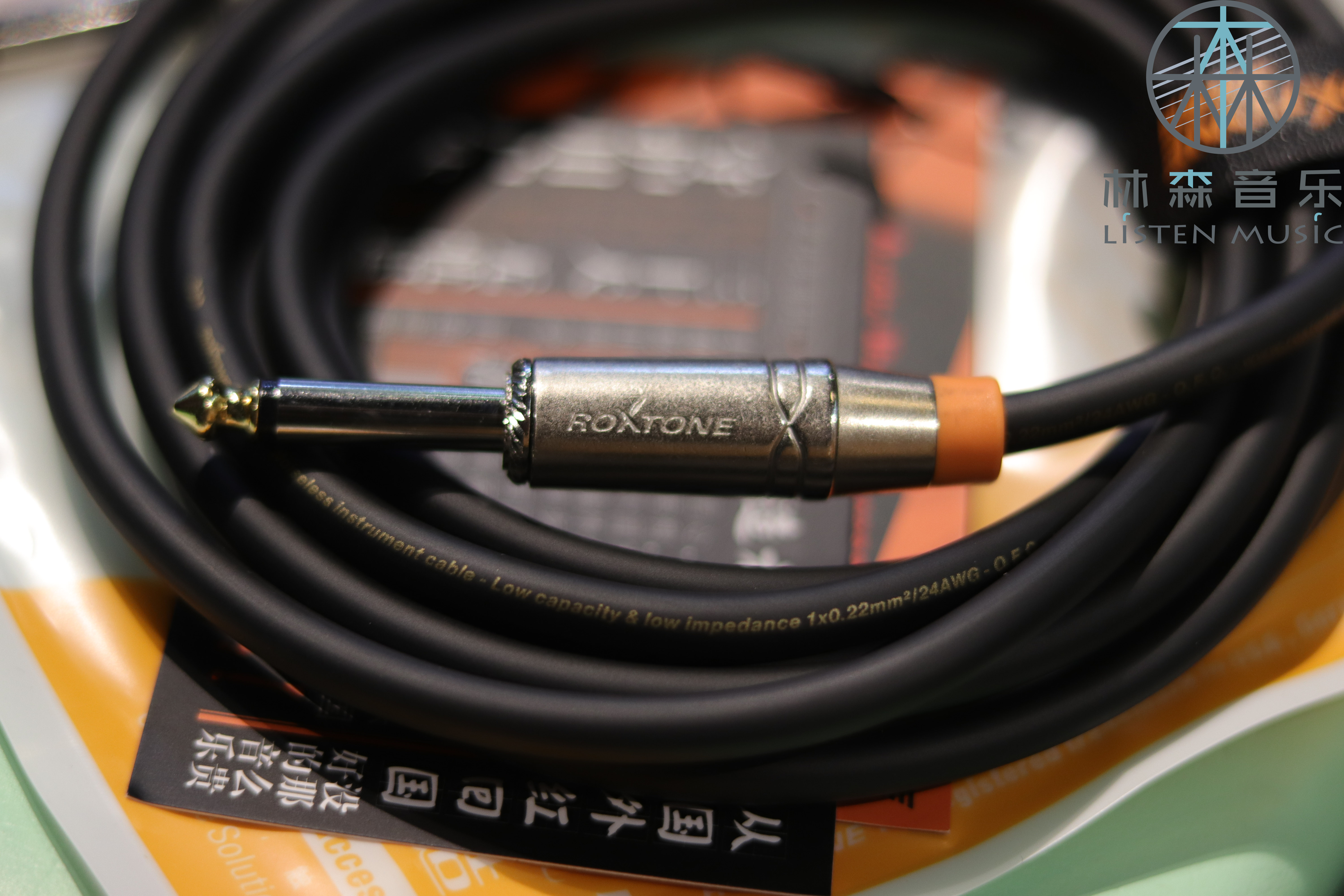 ROXTONE 吉他连接线 6.35mm 音箱 降噪线 声卡 乐器 音频 3m