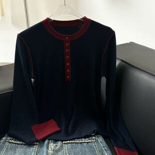 设计感显瘦针织衫 气质蓝新款 0926210 新小晴甄选 编号132