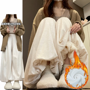 加厚垂感显瘦休闲花苞裙裤 2025新款 女秋冬季 加绒针织保暖糯米裙裤