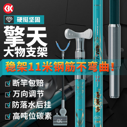 喜曼多碳素炮台加硬支架