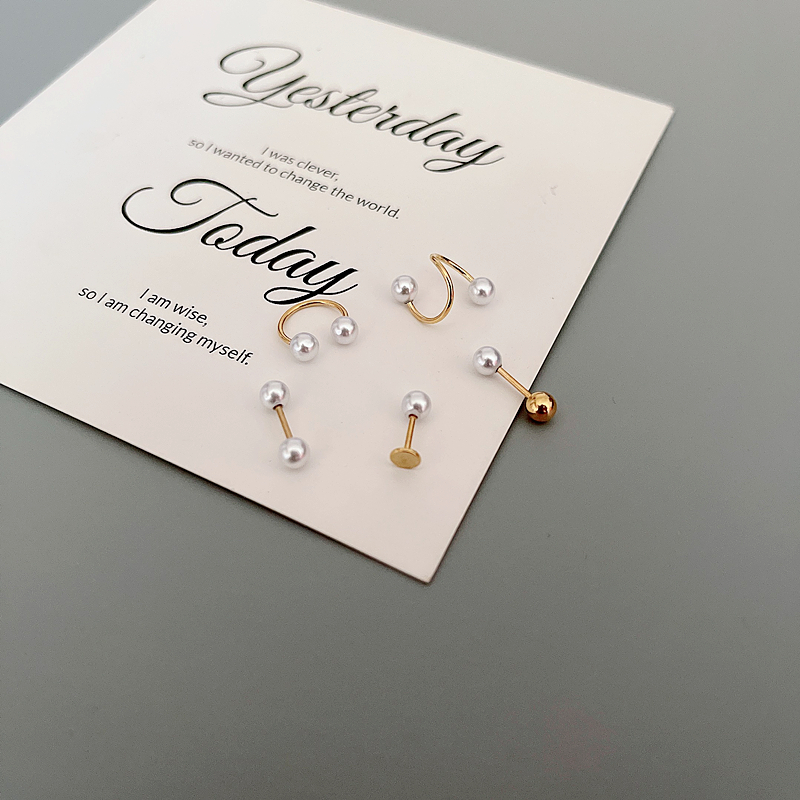 精致小巧迷你耳骨钉百搭细针钢仿