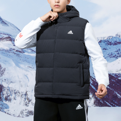 阿迪达斯男款80%充绒量羽绒马甲