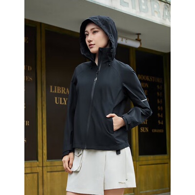 探路者TABBBM82824-G01X-AG2X女子单层防水冲锋衣户外轻量化