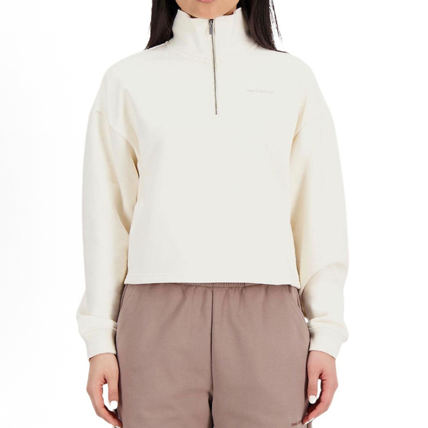 李宁AWDU124-4女子新款健身系列宽松休闲运动半拉链套头卫衣