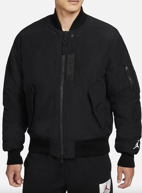 耐克DA9797-010男子JORDAN飞行员立领双面穿棉服外套