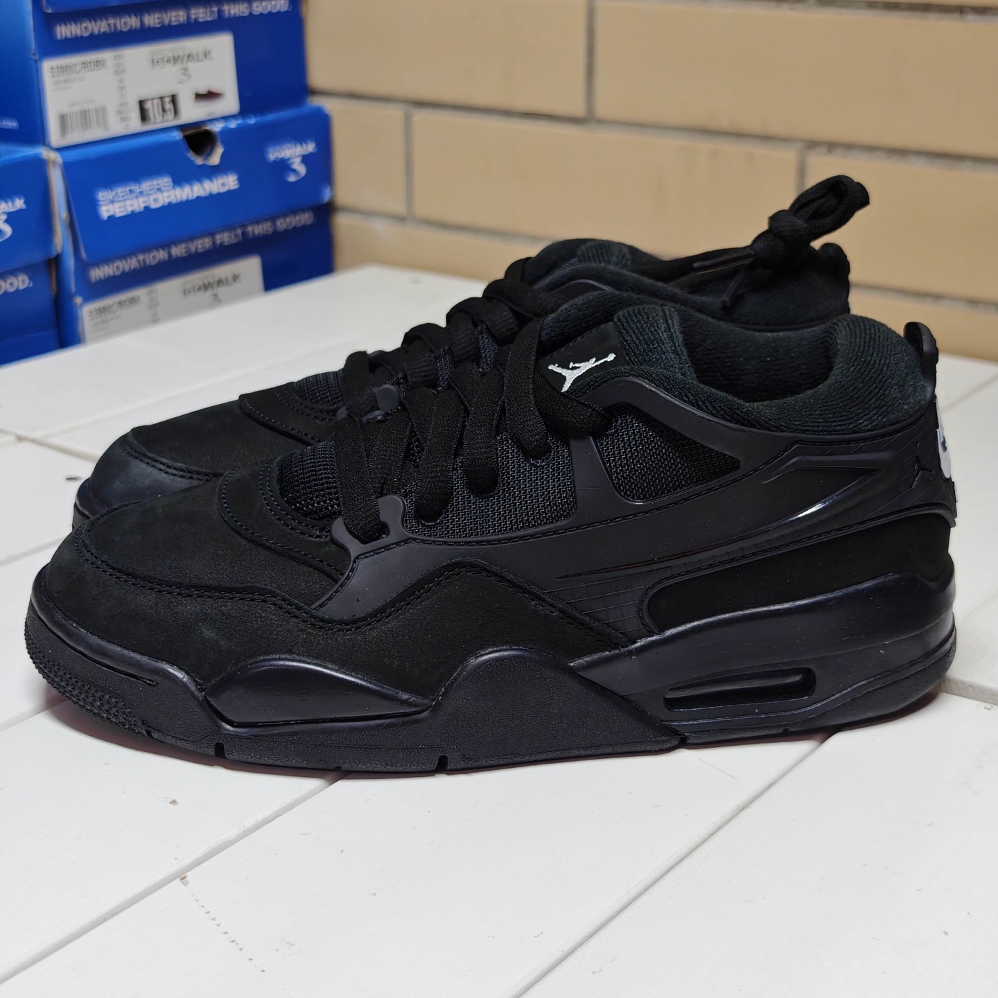 40 耐克FQ7939-004男女款Air Jordan 4 RM AJ4 黑武士低帮篮球鞋