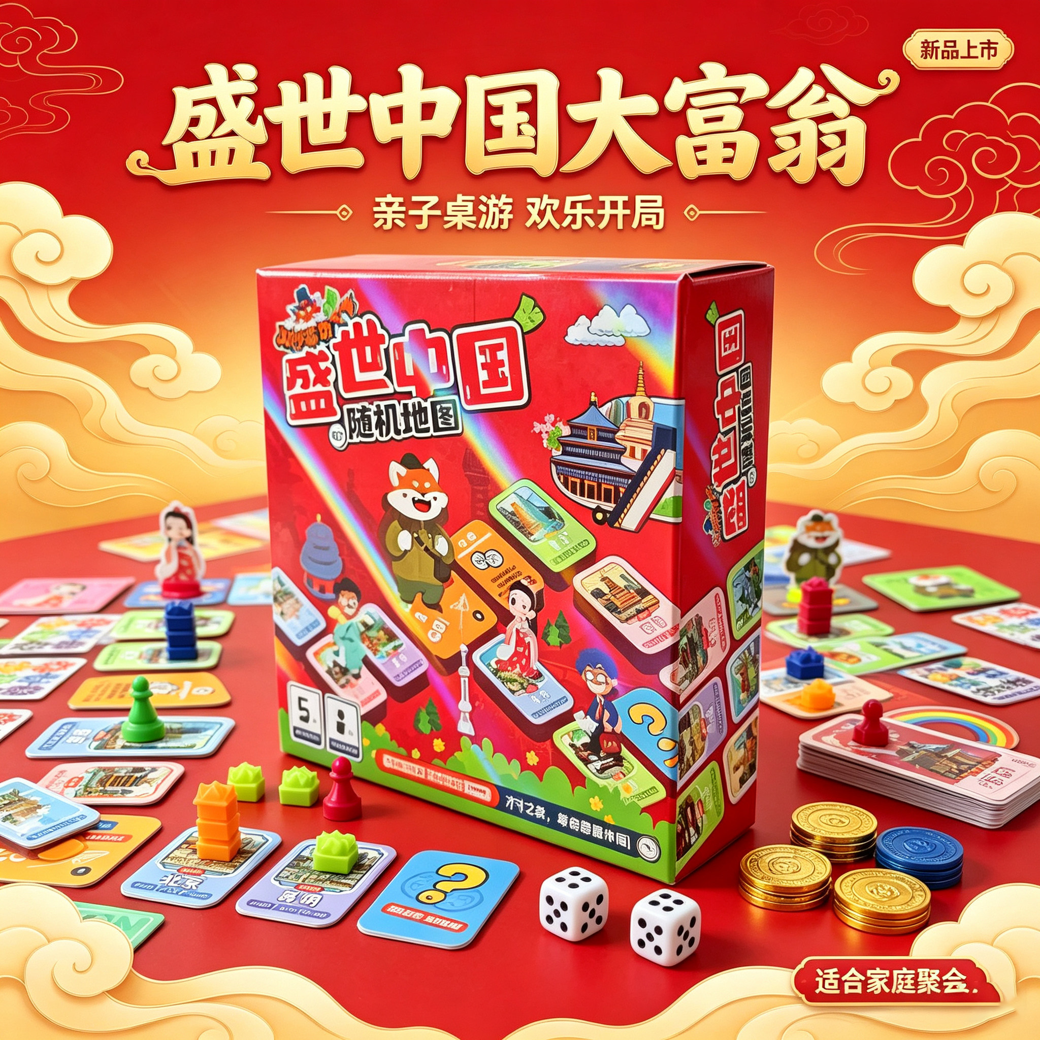 盛世中国大富翁亲子益智桌游图片