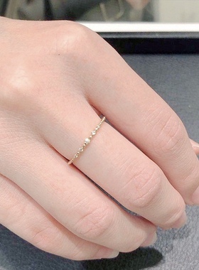 Ordi 日系轻奢版风925银戒指简约百搭叠戴锆石戒子尾戒指环