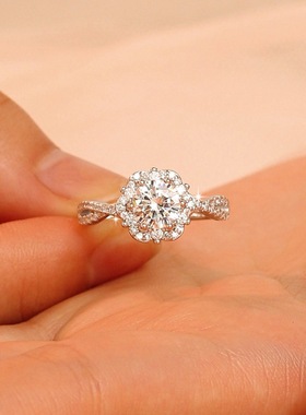 DR钻戒艾莎公主戒指女S925银