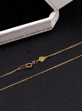 Ordi链子1.0mm粗十字车花裸链百搭项链简约锁骨链