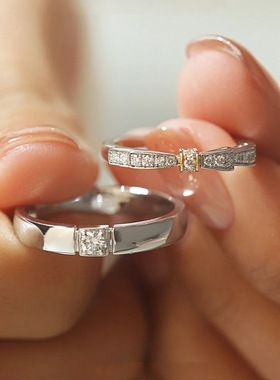 DR钻戒童话情侣对戒纯银