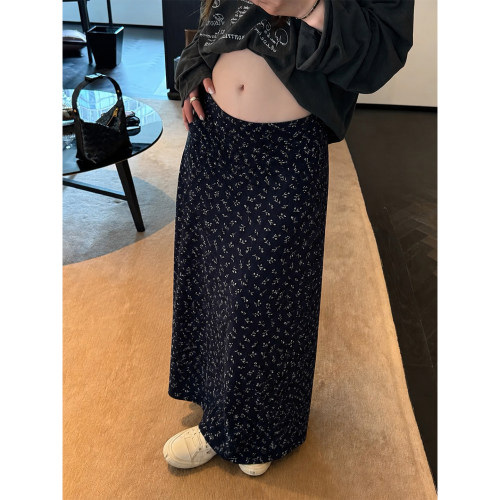 复古碎花孕妇秋季半身裙