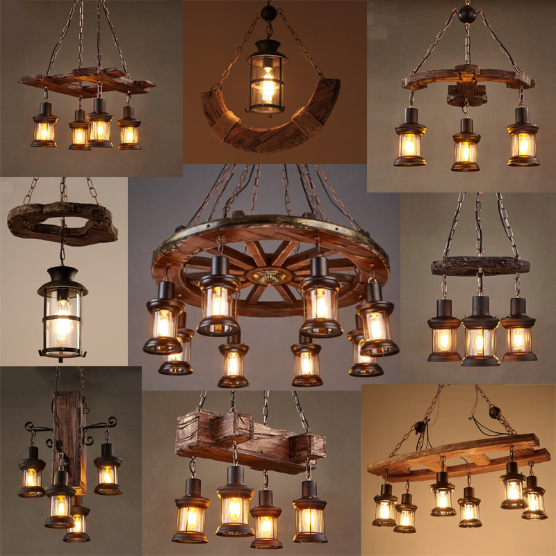 工业风吧台吊灯美式乡村复古怀旧
