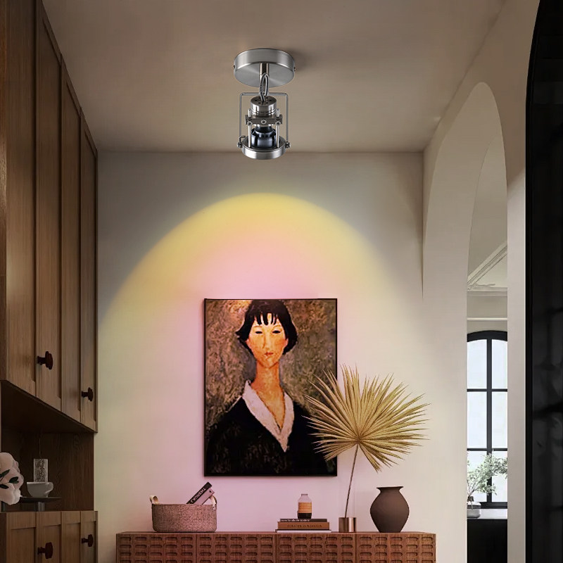 包豪斯复古工业风明装轨道射灯可调角度客厅卧室走廊吸顶灯日落灯,家装灯饰光源,明装射灯,淘宝优惠券,粉丝福利购,淘宝优惠卷