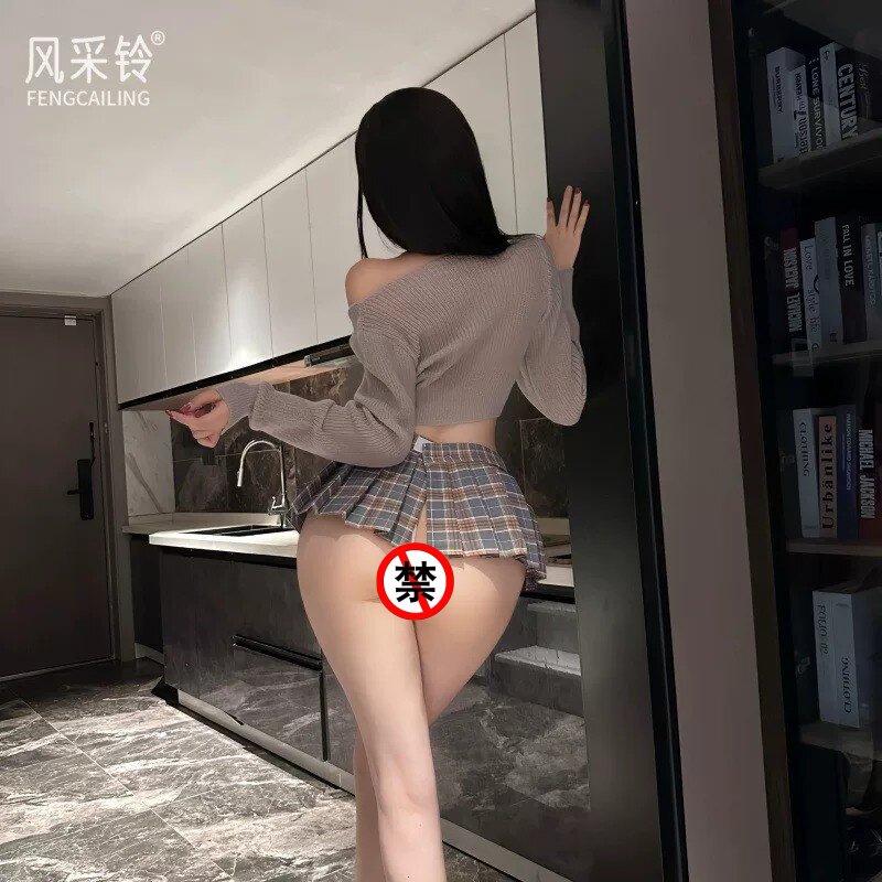 日系一片式超短jk百褶短裙微型半身裙
