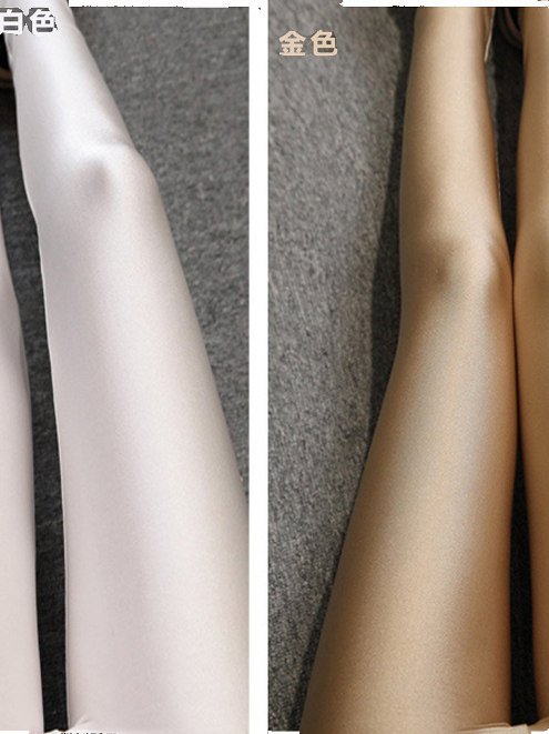 Spring and summer bright noodles ice silk ladies elastic gloss ti