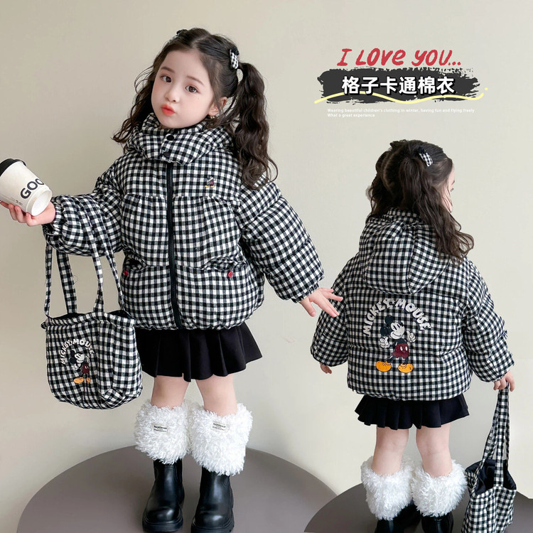女童冬装棉袄外套2025新款洋气时髦加厚面包服女宝宝冬季保暖棉服