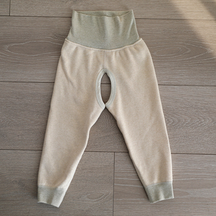 仪佳可可天然彩棉宝宝秋冬保暖裤 婴儿加绒高腰护肚裤 男童女童裤