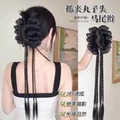 假发辫子马尾女自然仿真扭扭辫韩系网纱蕾丝抓夹麻花辫马尾假发