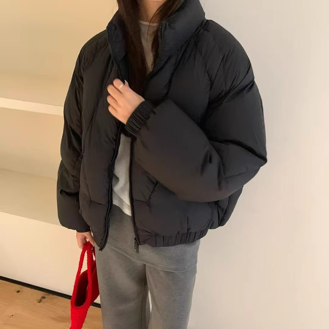 95白鸭绒！STATEMENT95解构感拉链蓬松韩国棒球夹克羽绒服面包服