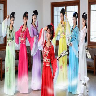 古装服装汉唐仙女装嫦娥服装汉服女襦裙性感七仙女贵妃装古装女秋