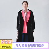 DR系列一粒扣加长款 2025年冬装 Outlets专柜 黄金绒大衣毛呢外套女