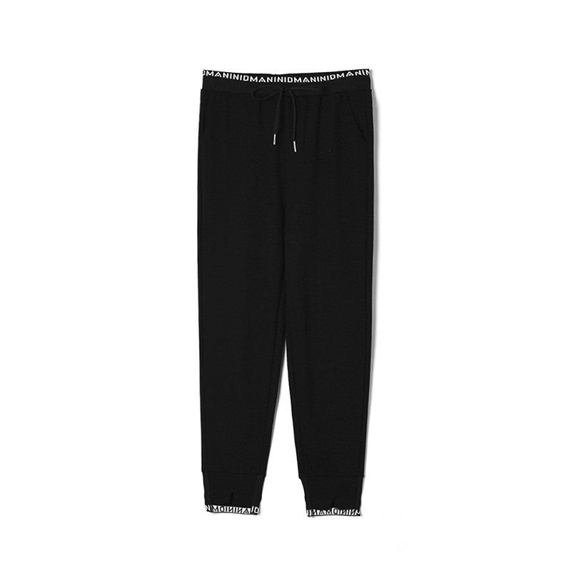 奥莱专柜品牌撤柜正品 TE春装新款 运动风九分裤松紧高腰休闲裤女