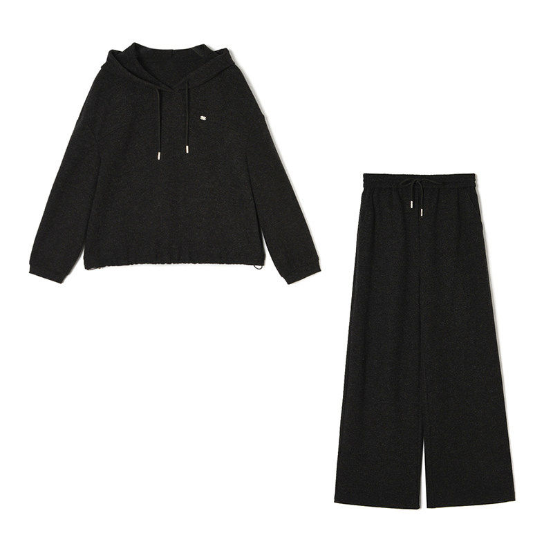 奥莱专柜品牌撤柜正品 ZW春装新款运动风连帽外套+长裤两件套装女