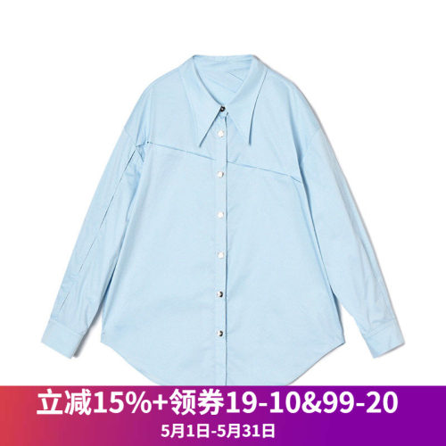 休闲风舒适中长款衬衫