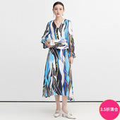 新款 Outlets专柜撤柜正品 深圳南油NY秋装 时髦摩登感中长裙连衣裙