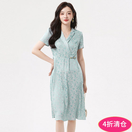 职场通勤中长连衣裙女