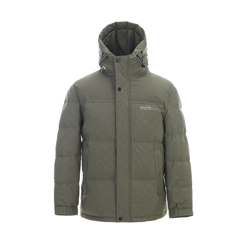 2025年冬Outlets正品男装高端JKN系列防风保暖连帽外套鸭绒羽绒服